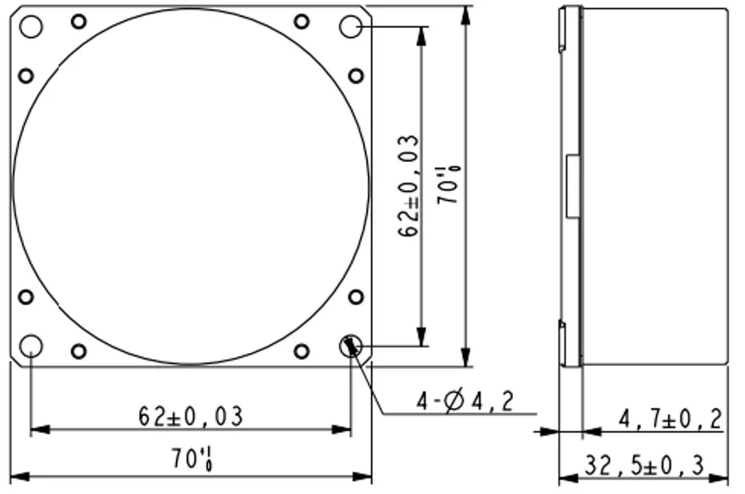 Giroscópio de fibra óptica de circuito fechado de tamanho pequeno Estabilidade de viés zero 0,2~0,8°/ 0